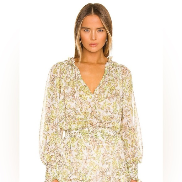 MISA Los Angeles Clio Top in Green Goddess. - Picture 1 of 12